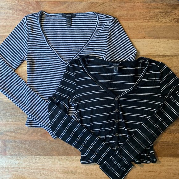 Two Forever 21 Crop Tops - Picture 1 of 5